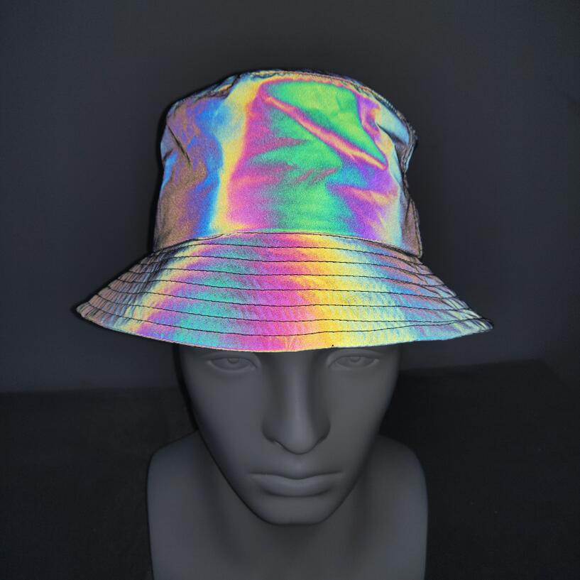 Color reflective fisherman hat