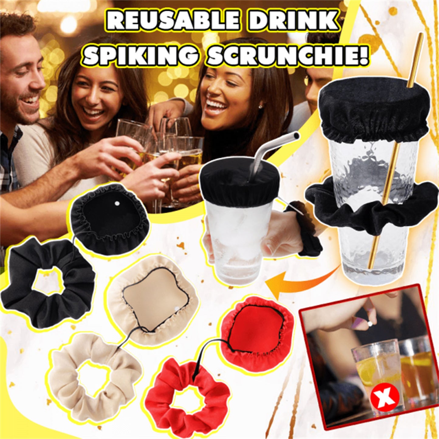Drink Cover Scrunchie